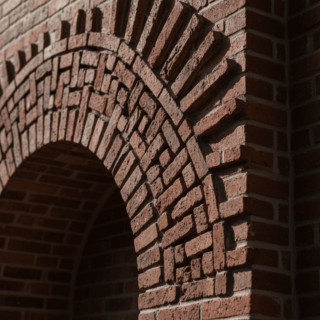 Custom decorative masonry pattern showing architectural detail